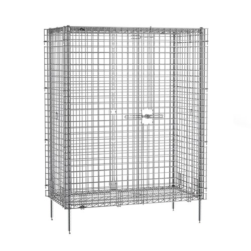 InterMetro Industries SEC55C Super Erecta Stationary Security Shelving Unit - Chrome - 27.25" x 50.5" x 66.8125"