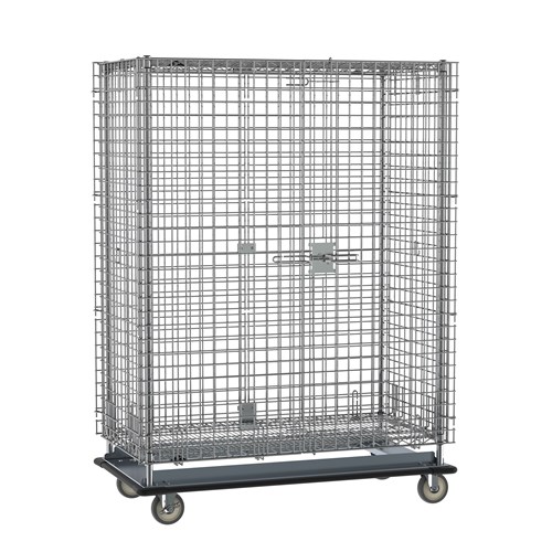 InterMetro Industries SEC55LC Super Erecta Heavy-Duty Mobile Security Shelving Unit - Chrome - 28.0625" x 50.5" x 68.4375"