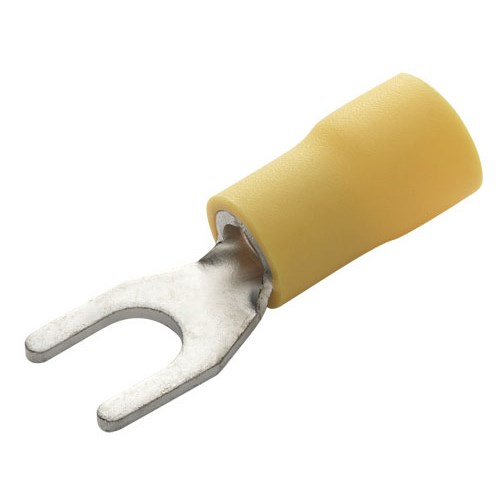 Eclipse 902-457-10 - Insulated PVC Spade Terminal - 12-10AWG - #10 Stud Size - Brazed Seam - Yellow - 10/Pack