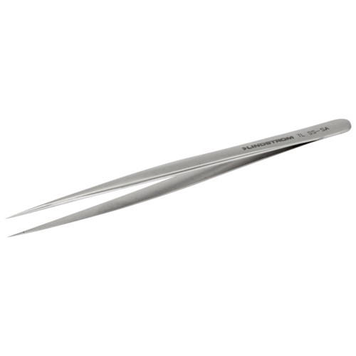 Lindstrom SS-SA Stainless Steel Micro Precision Tweezers - Anti-Acid Anti-Magnetic Body w/ Straight - Very Fine - Very Sharp - Superior Finish Tips -  5.51" (140 mm)