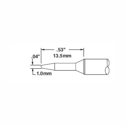 Metcal STTC-001-PK - STTC 600 Series Conical Soldering Tip Cartridge - 1 mm (0.04")