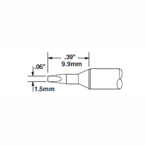 Metcal STTC-038-PK - STTC 600 Series Chisel Soldering Tip Cartridge - 1.35 mm (0.053") - 30°