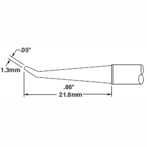 Metcal STTC-041 - STTC 600 Series Bent Conical CARTRIDGE, - 1.27 mm (0.05") - 30°