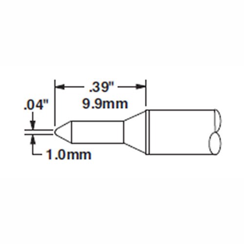 Metcal STTC-131 - STTC 700 Series Bent Conical Soldering Tip Cartridge - 1 mm (0.04")