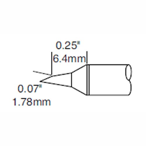 Metcal STTC-147P - STTC 700 Series Bevel Soldering Tip Cartridge - 1.78 mm (0.07") - 60°