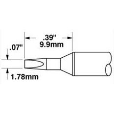 Metcal CVC-7CH0018S - Chisel Soldering Cartridge - 30° - 700° - 1.78 mm (0.07")