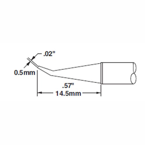 Metcal STTC-544 - STTC 500 Series Conical Soldering Tip Cartridge - 0.5 mm (0.02") - 30°