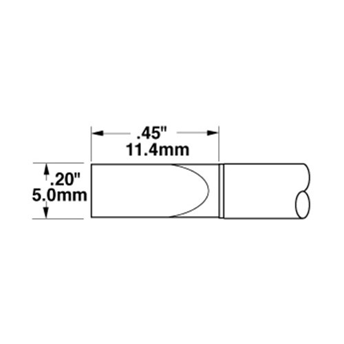 Metcal STTC-565 - STTC 500 Series Bevel Soldering Tip Cartridge - 5 mm (0.2")