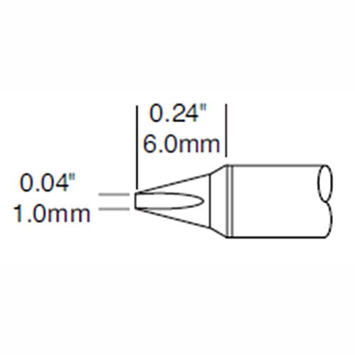 Metcal STTC-825P-PK - STTC 800 Series Power Chisel Soldering Tip Cartridge - 1 mm (0.039")