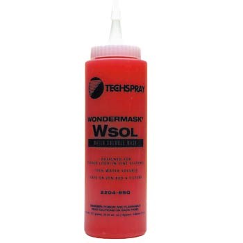 Techspray 2204-8SQ - WonderMASK® WSOL - Water-Soluble Temporary Solder Mask - 8 oz Squeeze Bottle