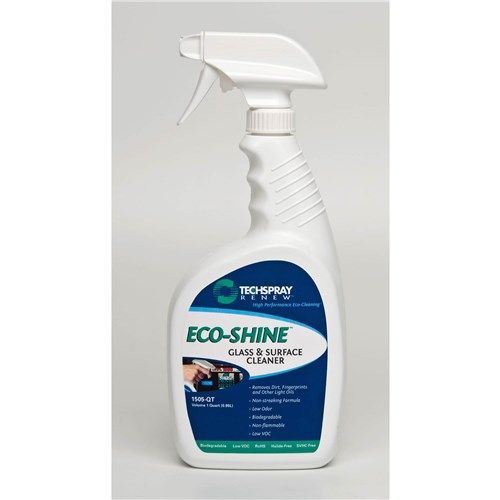 Techspray 1505-QT - Eco-Shine™ Glass & Surface Cleaner - 32 oz Spray Bottle