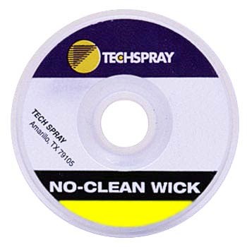 Techspray 1815-10F - No-Clean Desoldering Braid - 0.055" - 10' Spool - #2 Yellow