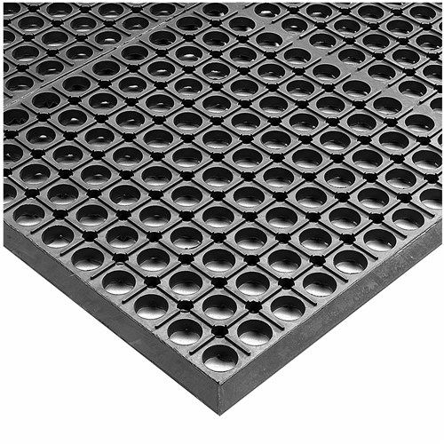 Wearwell 478.12x3x10GY - WorkSafe® Light Light-Weight Natural Rubber Anti-Fatigue Mat - 3' x 10' - Gray