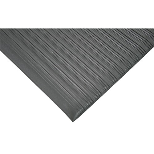 Wearwell 451.38x3x5GY - Tuf Sponge PVC Anti-Fatigue Mat - 0.375" Thick x 3' x 5' - Gray