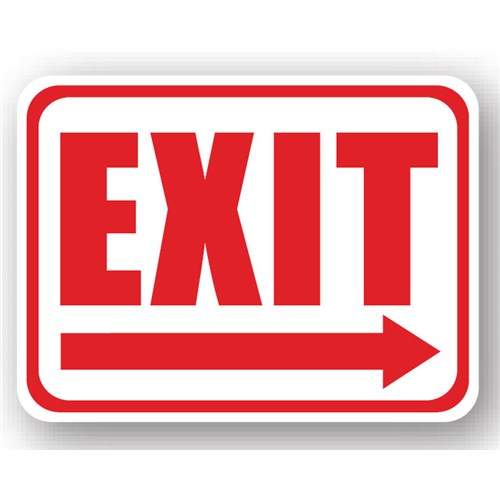 Ergomat UEN-0303 - DSV-SIGN 630 Durastripe Rectangle Floor Sign - Exit - 30" x 21"