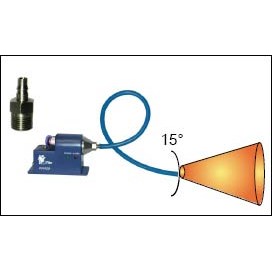 Transforming Technologies N0030 - Luer Lock Output Nozzle Tip for IN3425 Ptec™ Ionizing Air Nozzle - Bendable - 15-Degree