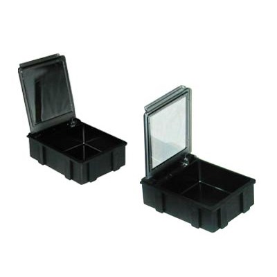 Transforming Technologies SM0882 - SMD Box - 40 mm x 37 mm x 15 mm - Transparent Lid