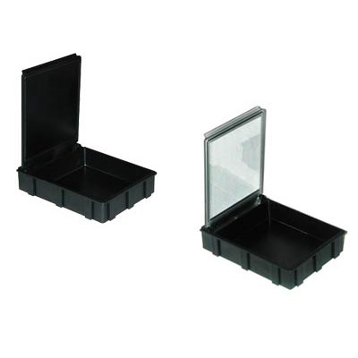 Transforming Technologies SM0883 - SMD Box - 68 mm x 57 mm x 15 mm - Transparent Lid