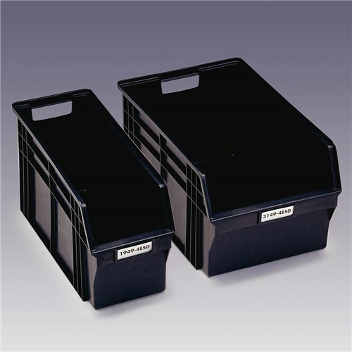 Treston 3149-4ESD - ESD Large Stacking Bin - 12.20" x 9.84" x 19.29" O.D. - Black