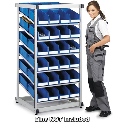 Treston DBS-808 - Gravity Flow Rack w/6 Shelves - 32.68" W x 64.96" H x 32.48" D