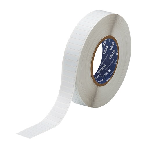 Brady THT-103-719-10 B-719 3" Core Electrostatic Dissipative 1 mil Polyimide Labels - 0.25" H x 1" W - White - 10000/Roll