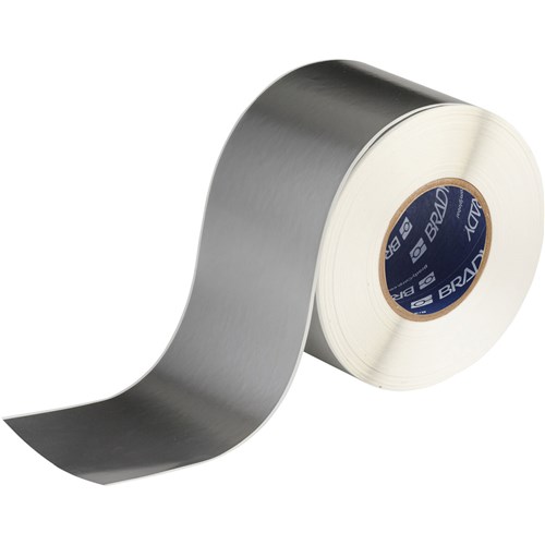 Brady THT-107-8591-SL B-8591 THT Label - 4.00" x 300' - Silver - 1/RL