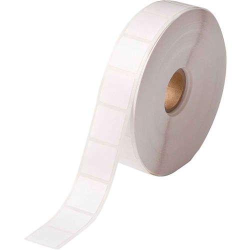 Brady THT-164-481-2.5-SC B-481 THT Label - 0.900" W x 0.900" H (22.86 mm W x 22.86 mm H) - Clear/White - 2500/RL