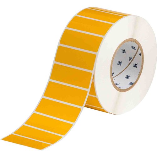 Brady THT-18-423-3-YL B-423 THT Label - 3.000" W x 1.000" H (76.20 mm W x 25.40 mm H) - Yellow - 3000/RL