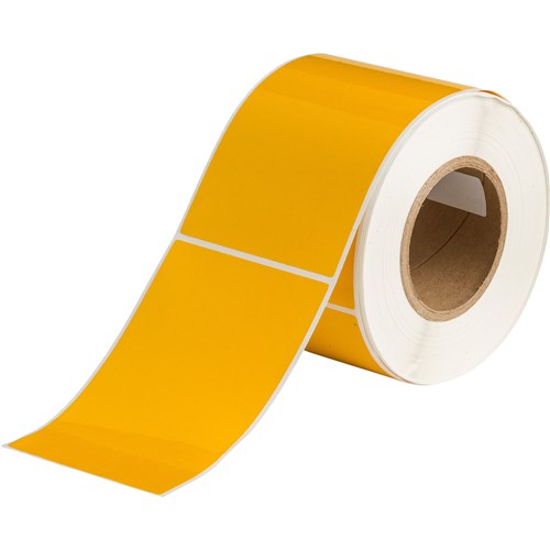 Brady THT-25-423-.5-YL B-423 THT Label - 4.000" W x 6.000" H (101.60 mm W x 152.40 mm H) - Yellow - 500/RL