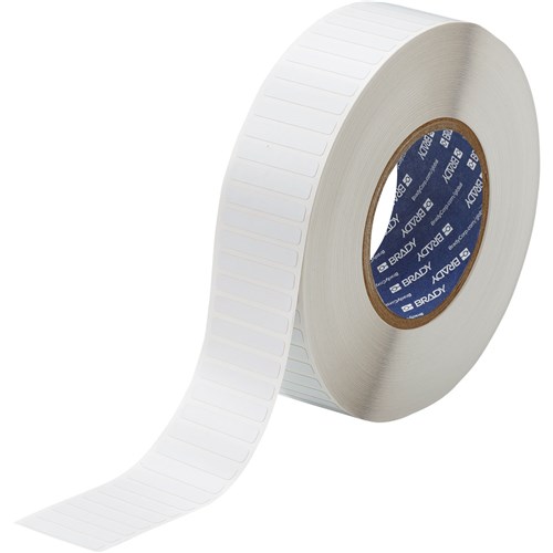 Brady THT-45-717-10 B-717 3" Core Electrostatic Dissipative 2 mil Polyimide Labels  - 0.25" H x 1.5" W - White - 10000/Roll