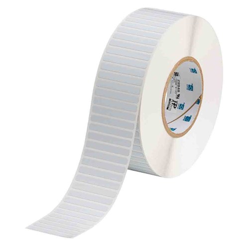 Brady THT-48-717-10 B-717 3" Core Electrostatic Dissipative 2 mil Polyimide Labels  - 0.25" H x 2" W - White - 10000/Roll