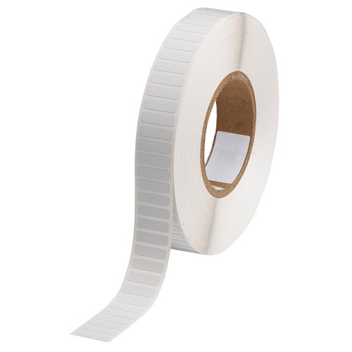 Brady THT-49-718-10 B-717 3" Core Electrostatic Dissipative 1 mil Polyimide Labels  - 0.25" H x 0.9" W - White - 10000/Roll