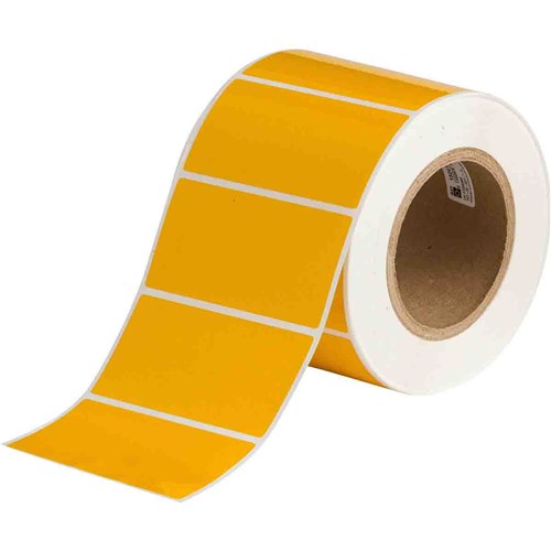 Brady THT-55-423-1-YL B-423 THT Label - 4.000" W x 2.000" H (101.60 mm W x 50.80 mm H) - Yellow - 1000/RL