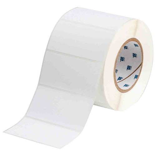 Brady THT-55-489-1 THT Label - 2" x 4" - B489 Ultra Agressive Polyester - White - 1k /Roll