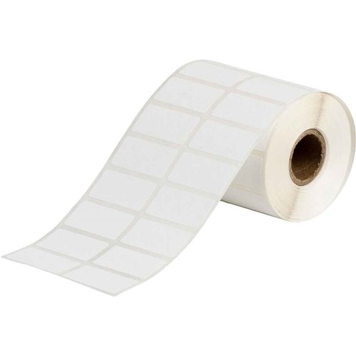 Brady THT-6-449-1.5-SC B-449 THT Label - 1.5" x 0.75" (38.1 mm x 19.1 mm) - Clear/White - 1500/RL