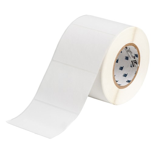 Brady THT-76-425-1 THT Label 4.0" x 3.0" - White Polypropylene - 1k /Roll