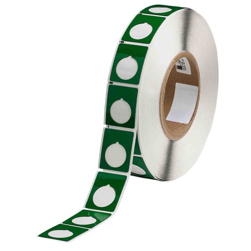 Brady THTEP-167-593-.5GN B-593 THT Label - 1.2" x 1.5" (30.5 mm x mm 38.1) - Green - 500/RL