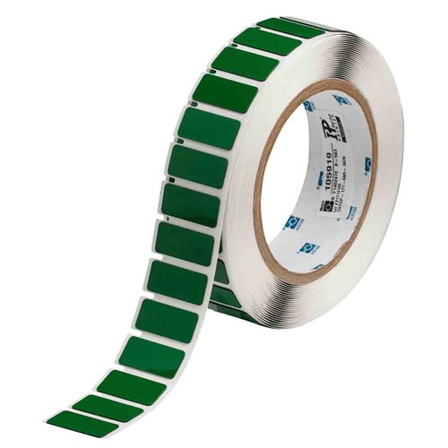 Brady THTEP-171-593-.5GN B-593 THT Label - 1.06" x 0.49" (27 mm x 12.5 mm) - Green - 500/RL