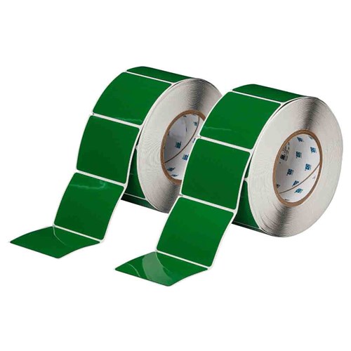 Brady THTEP-177-593-.5GN B-593 THT Label - 3" x 2.5" (76.2 mm x mm 63.5) - Green - 500/PK