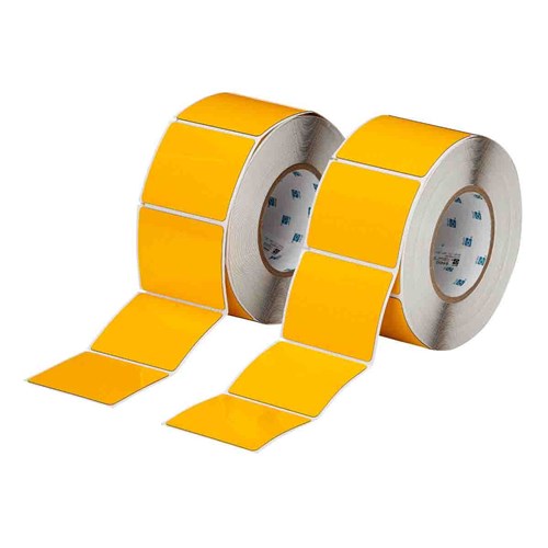 Brady THTEP-177-593-.5YL B-593 THT Label - 3" x 2.5" (76.2 mm x mm 63.5) - Yellow - 500/PK