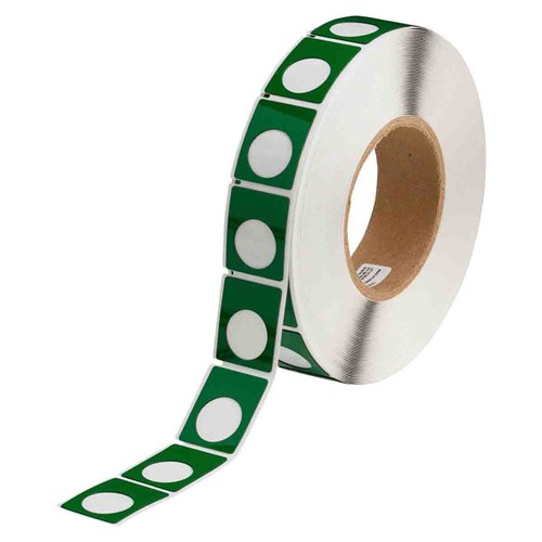 Brady THTEP167U-593-.5GN B-593 THT Label - 1.2" x 1.5" (30.5MM x 38.1Mm) - Green - 500/RL