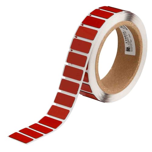 Brady THTEP171-593-.25RD B-593 THT Label - 1.06" x 0.49" (26.92 mm x 12.45 mm) - Red - 250/RL