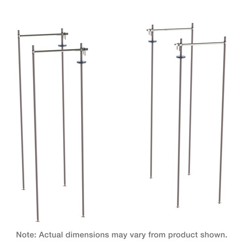 InterMetro Industries (Metro) TTE18K4 - Super Erecta Top-Track® High-Density Storage - Stationary End Unit Kit - Fits 18" Shelf Width - MetroSeal Gray