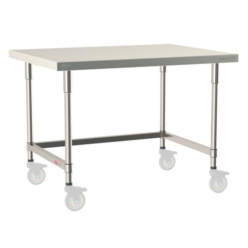 InterMetro Industries TWM3648SU-304-S TableWorx Mobile-Ready 36" x 48 " - 304 Surface - Stainless Steel 3-Sided Frame - All Stainless Steel Finish