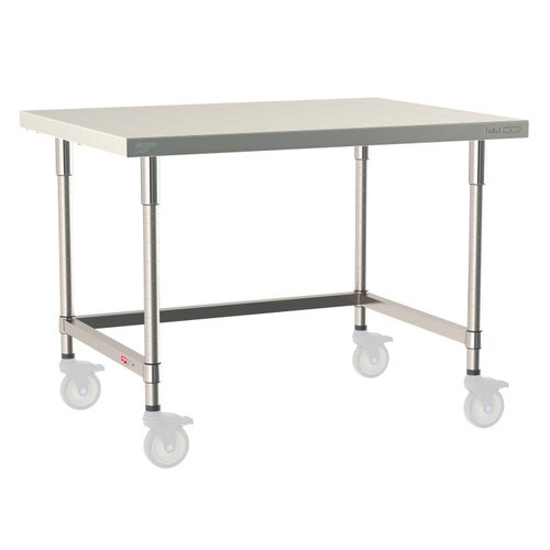 InterMetro Industries TWM3648SU-316-S TableWorx Mobile-Ready 36" x 48 " - 316 Surface - Stainless Steel 3-Sided Frame - All Stainless Steel Finish