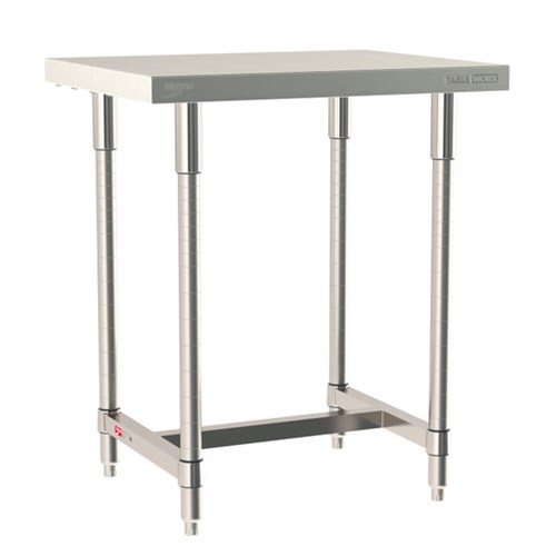 InterMetro Industries TWS2430SI-304-S TableWorx Stationary 24" x 30 " - 304 Surface - Stainless Steel I-Frame - All Stainless Steel Finish