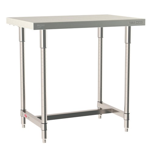 InterMetro Industries TWS2436SI-304-S TableWorx Stationary 24" x 36 " - 304 Surface - Stainless Steel I-Frame - All Stainless Steel Finish