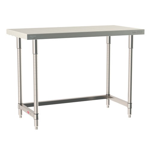 InterMetro Industries TWS2448SU-316-S TableWorx Stationary 24" x 48 " - 316 Surface - Stainless Steel 3-Sided Frame - All Stainless Steel Finish