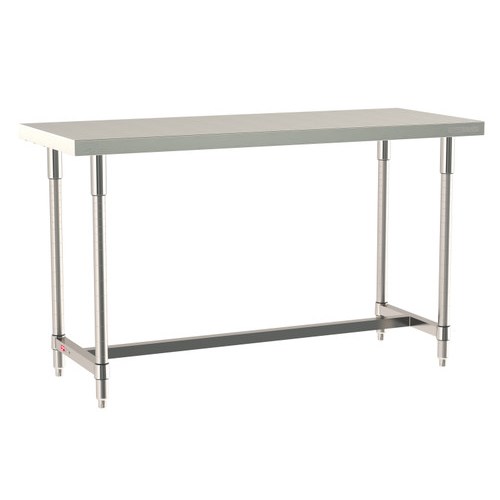 InterMetro Industries TWS2460SI-304-S TableWorx Stationary 24" x 60 " - 304 Surface - Stainless Steel I-Frame - All Stainless Steel Finish