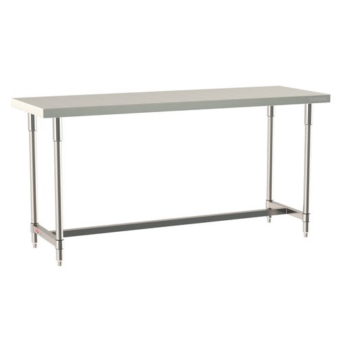 InterMetro Industries TWS2472SI-304-S TableWorx Stationary 24" x 72 " - 304 Surface - Stainless Steel I-Frame - All Stainless Steel Finish